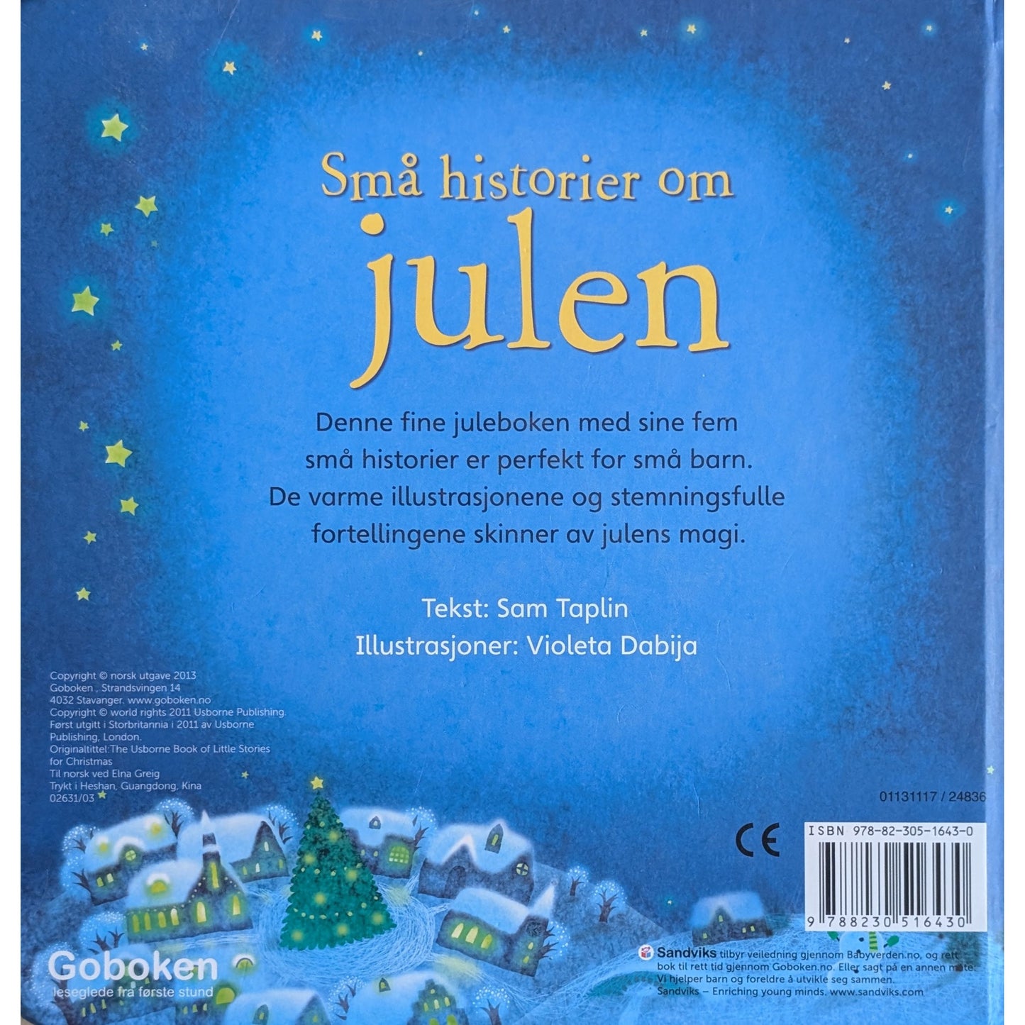 Små historier om julen. Brukt barnebok fra Go'boken av Sam Taplin