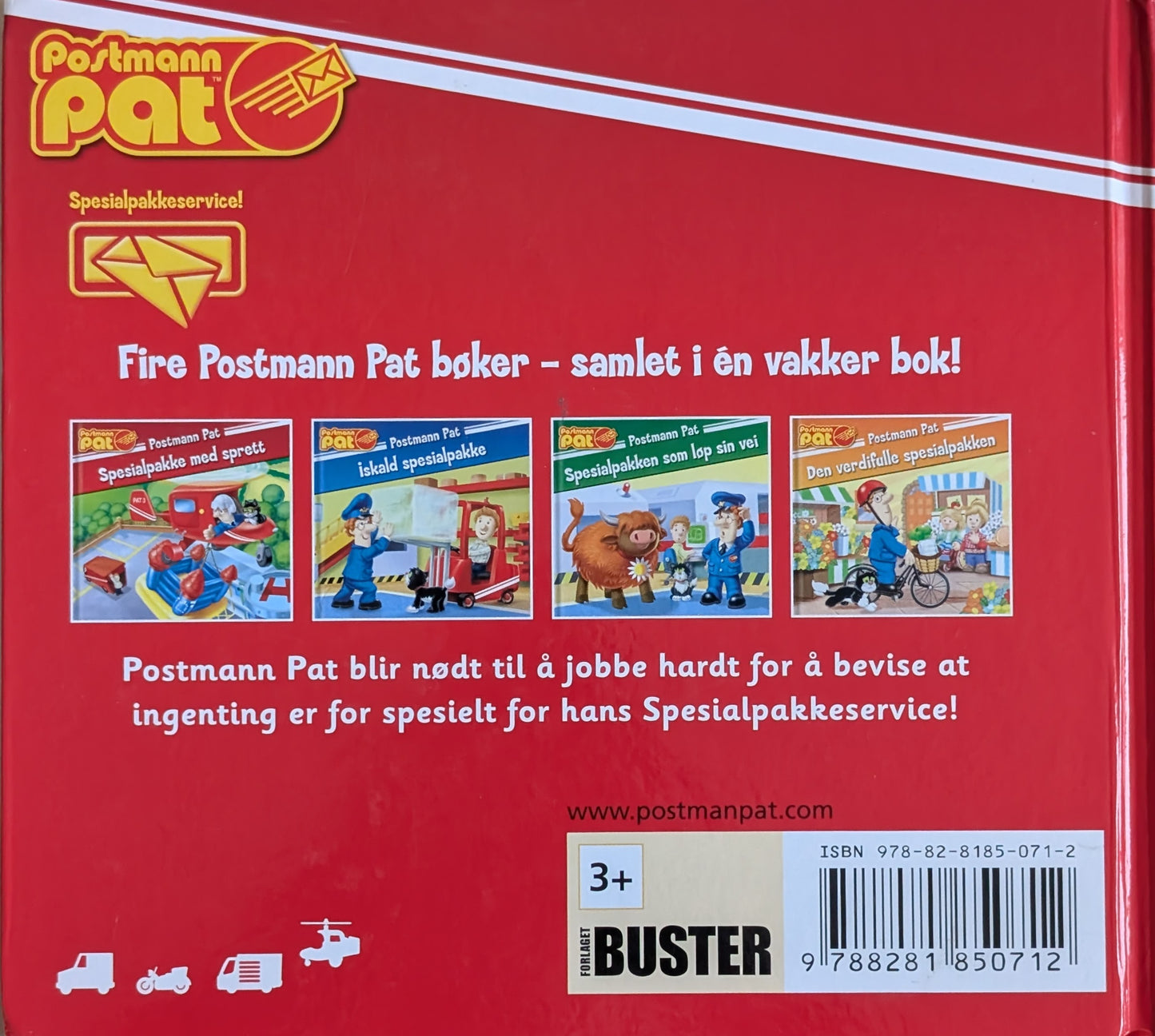 Postmann Pat - Fire spesielle spesialpakker, 4 bøker i 1. Brukte bøker