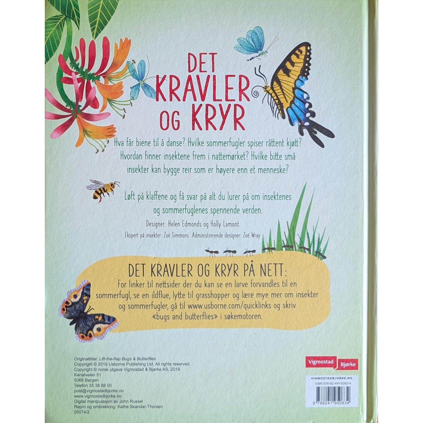 Det kravler og kryr, brukte bøker av Emily Bone. Klaffebok