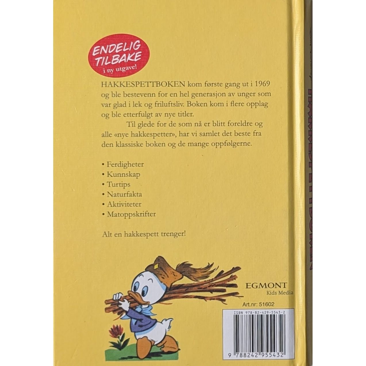 Hakkespettboken. 2016 utgave, brukte bøker av Walt Disney. Inventaret