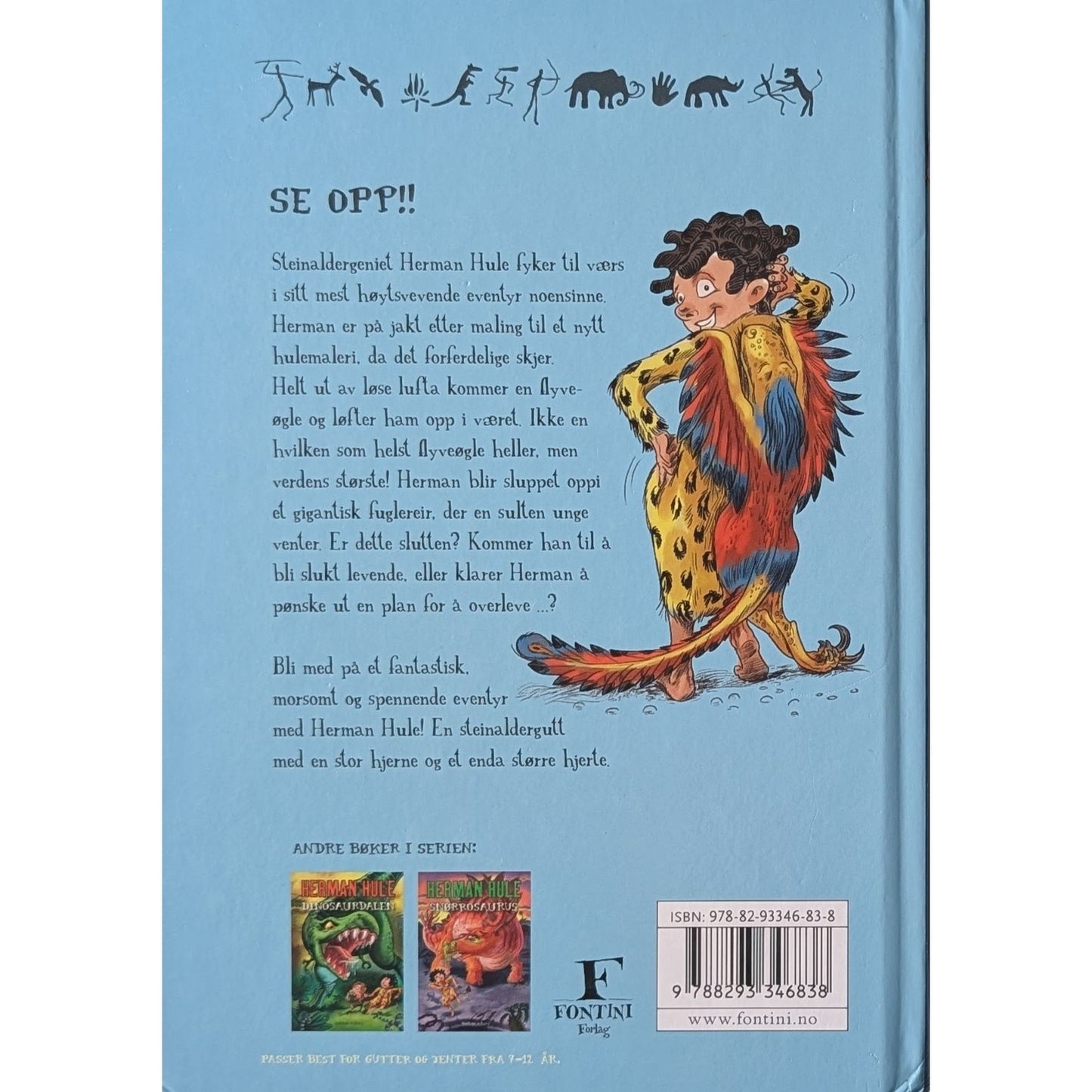 Herman Hule - Flyveøglen, brukte bøker av Mewburn og Bixley om dinosaurer