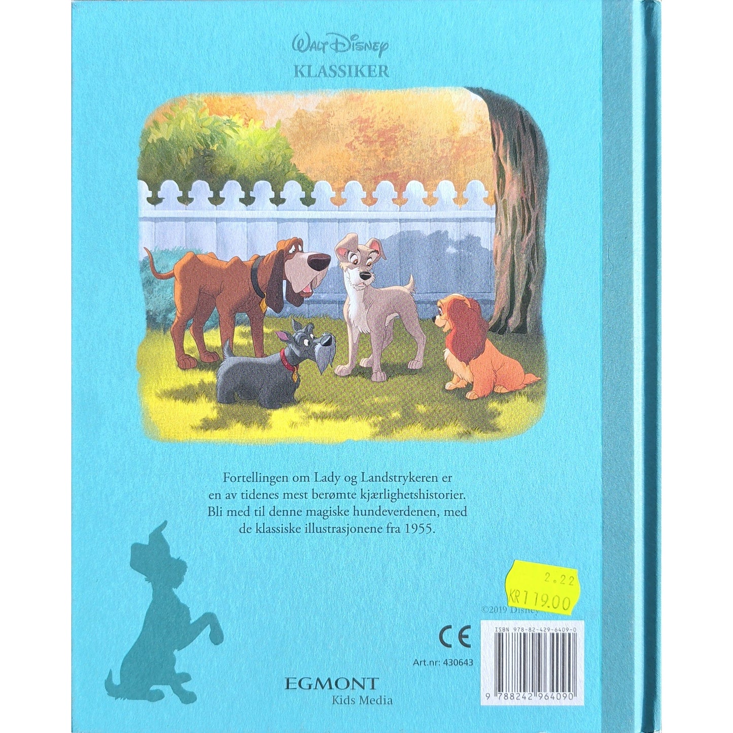 Lady og Landstrykeren. Brukte bøker av Walt Disney. Disney klassiker