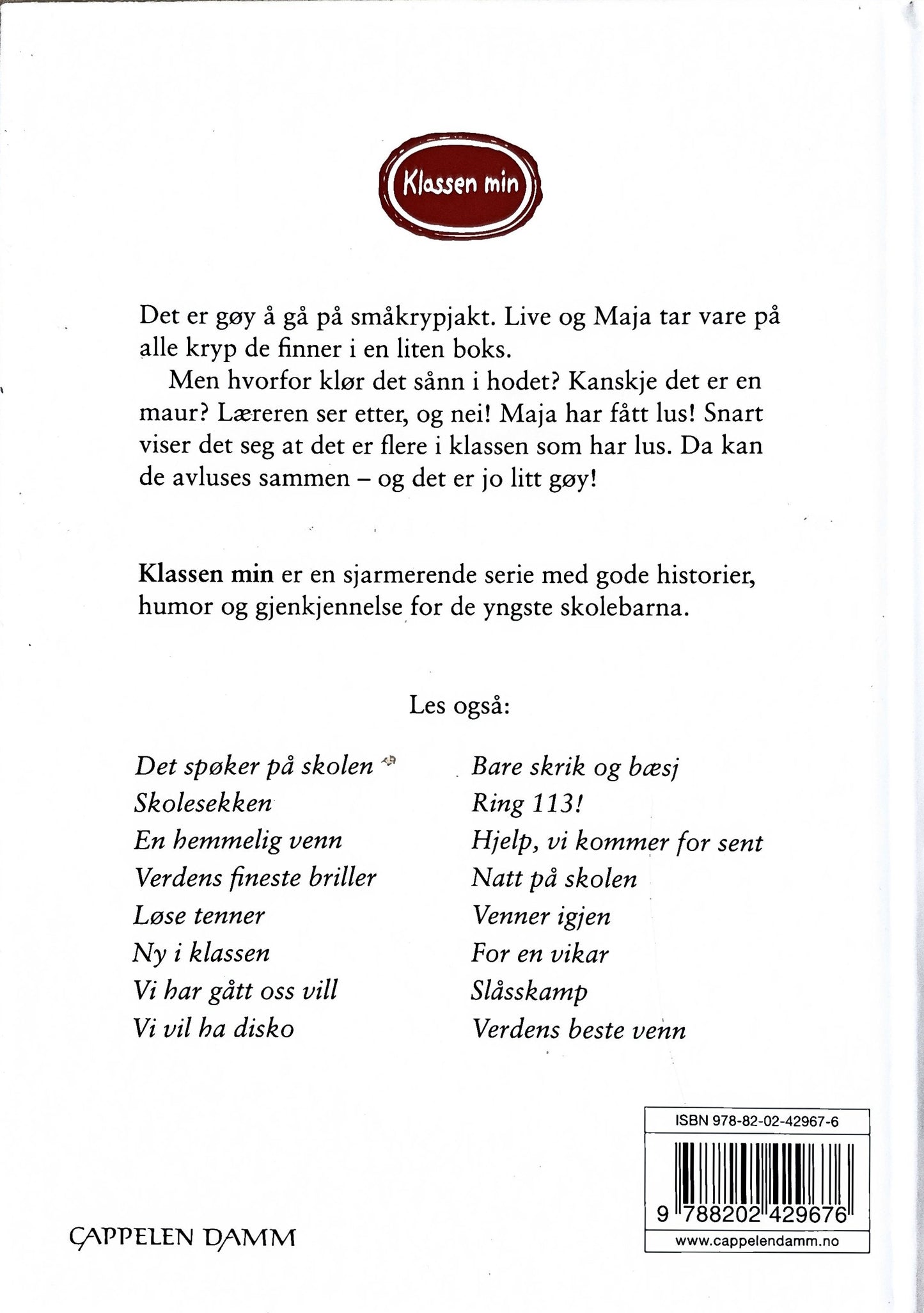 Bross, Helena: Klassen min - Småkrypjakten