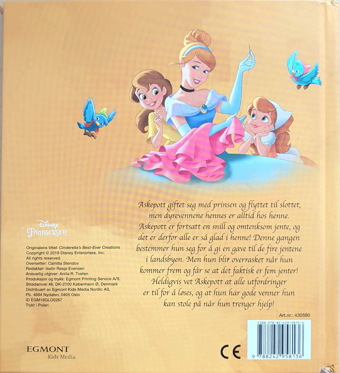Askepotts fineste kjoler. Disney Prinsesser-serien. Brukte bøker
