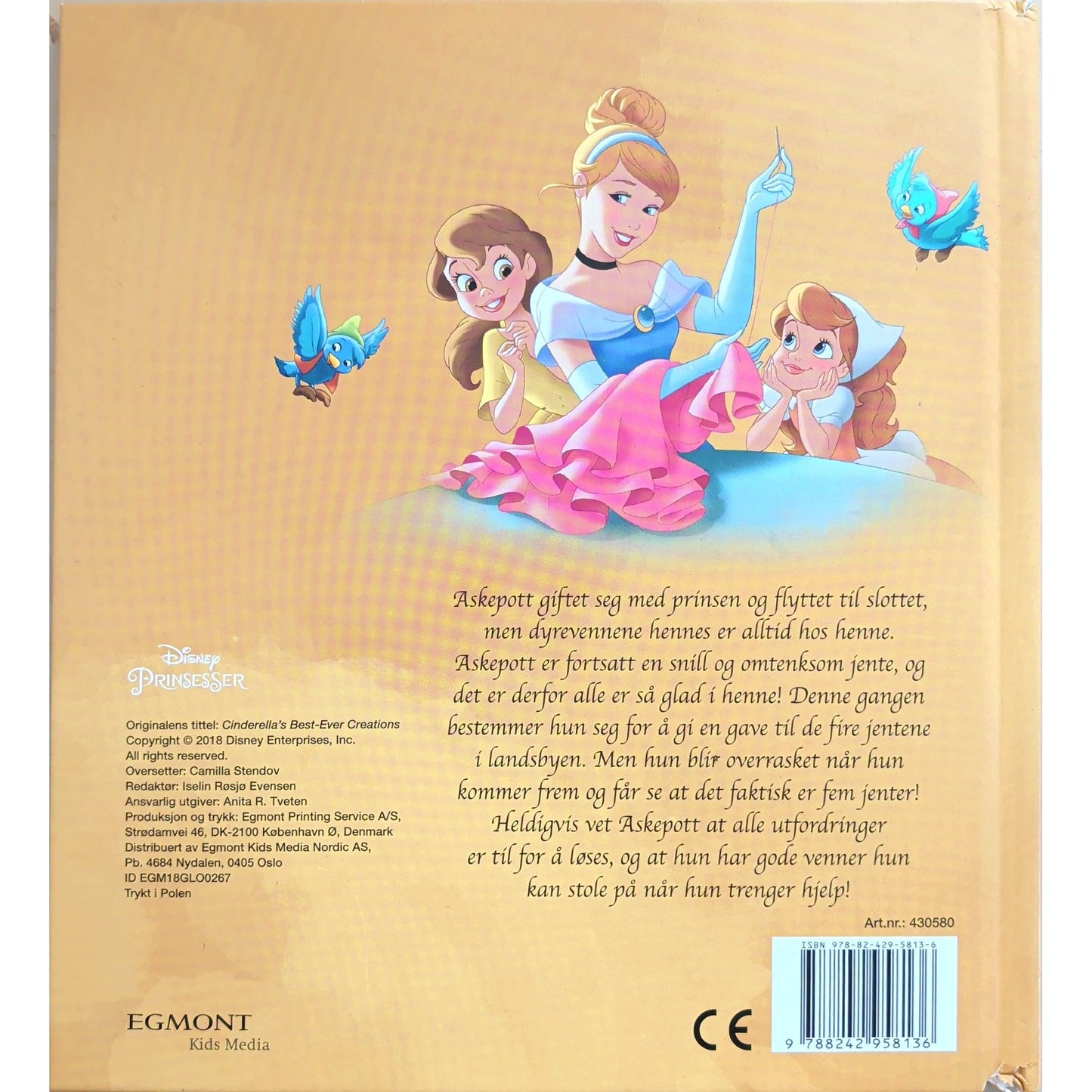 Askepotts fineste kjoler. Disney Prinsesser-serien. Brukte bøker