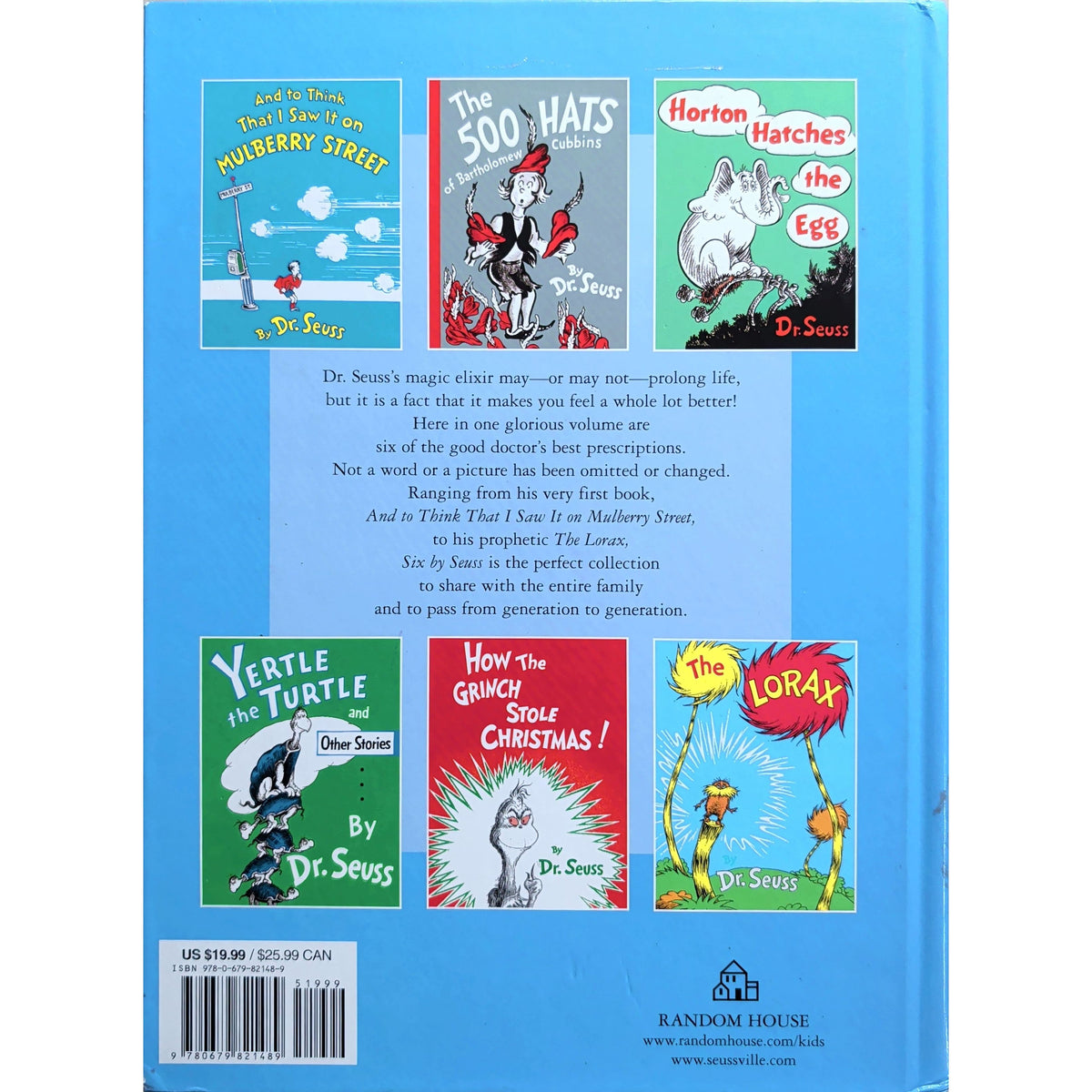 Six by Seuss. Brukte bøker av Dr. Seuss på engelsk hos Inventaret