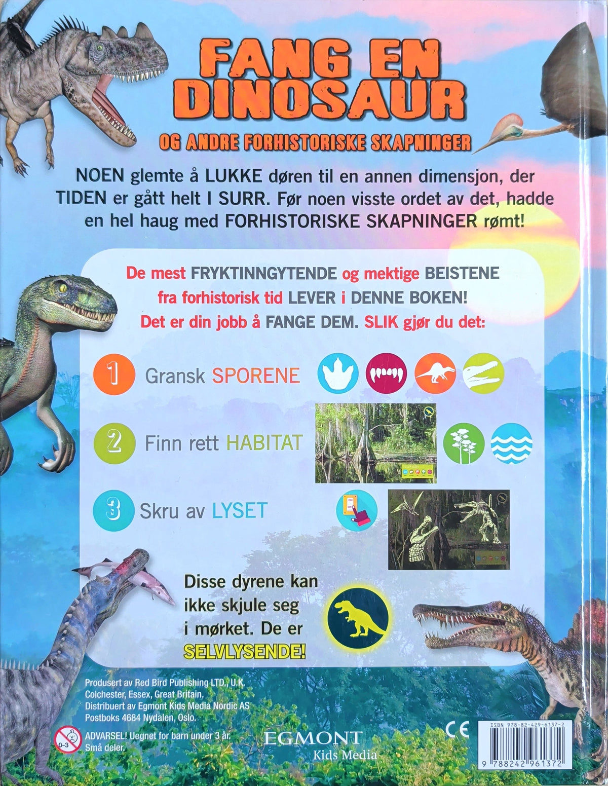 Fang en dinosaur og andre forhistoriske skapninger. Brukt bok om dinosaurer