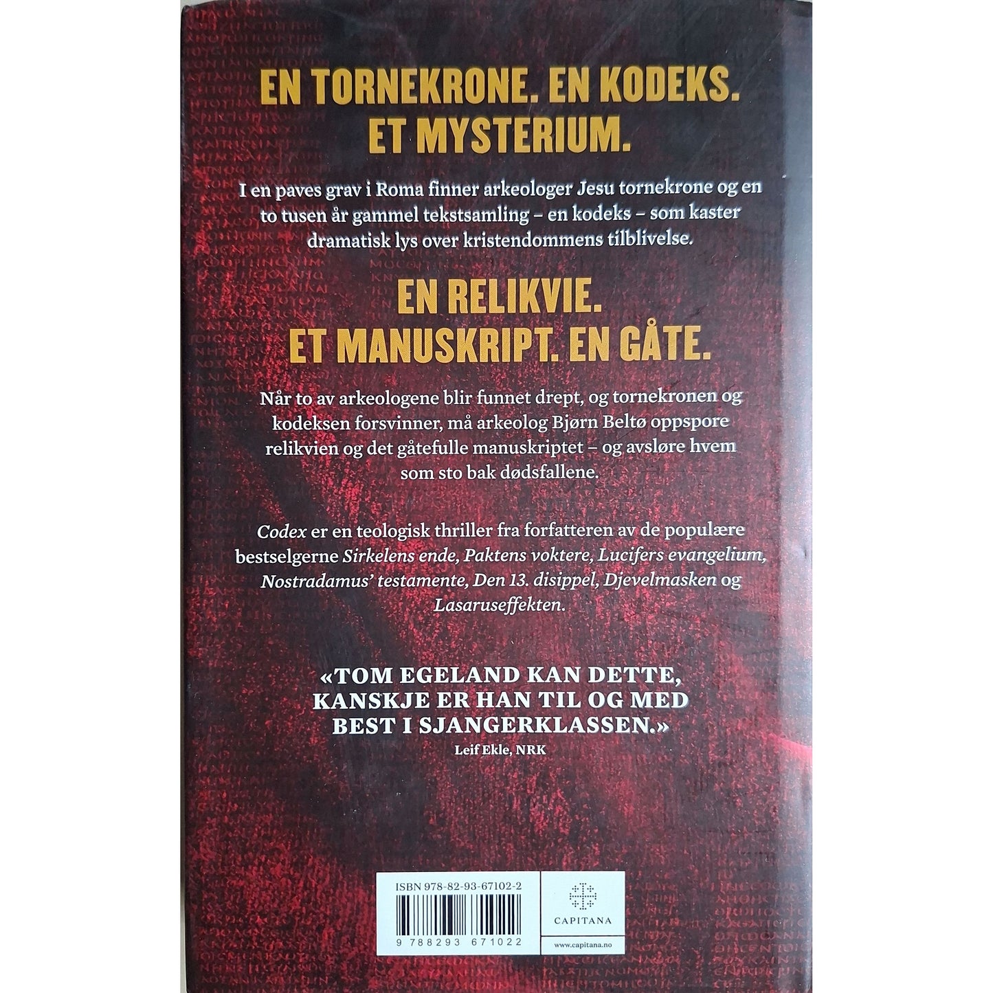Egeland, Tom: Bjørn Beltø 8 - Codex