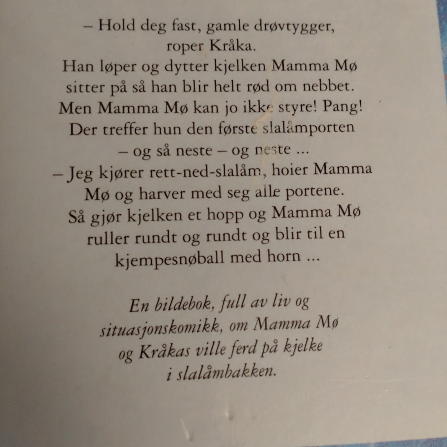 Wieslander, Jujja: Mamma Mø aker kjelke