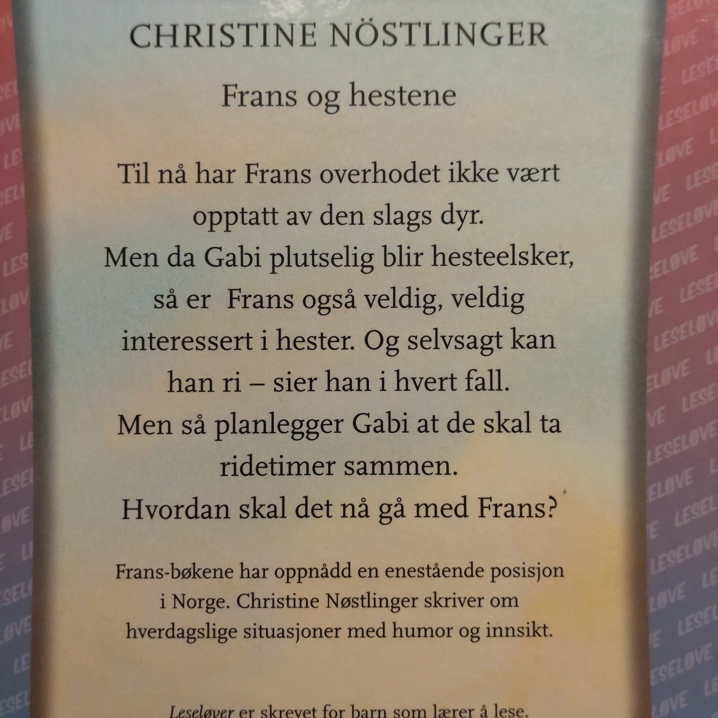 Nöstlinger, Christine: Frans og hestene
