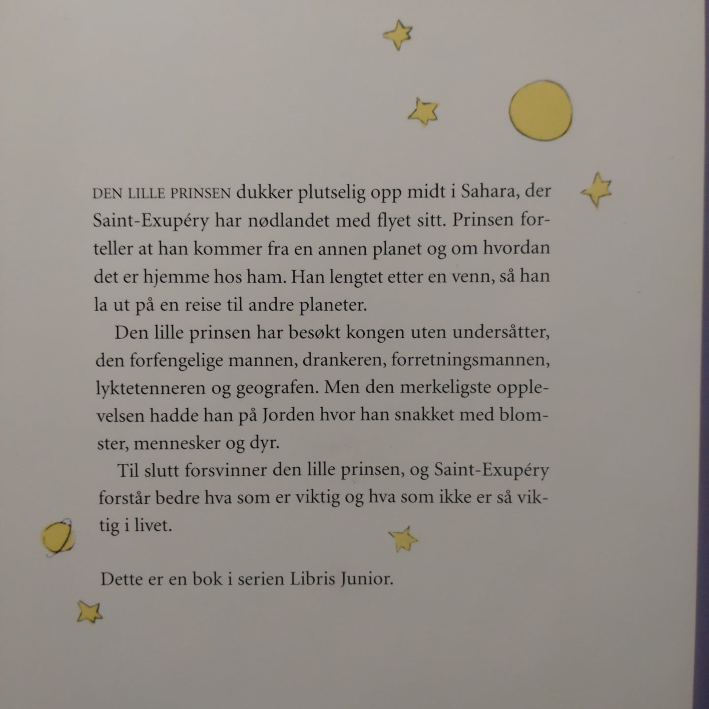 Saint-Exupéry, Antoine de: Den lille prinsen