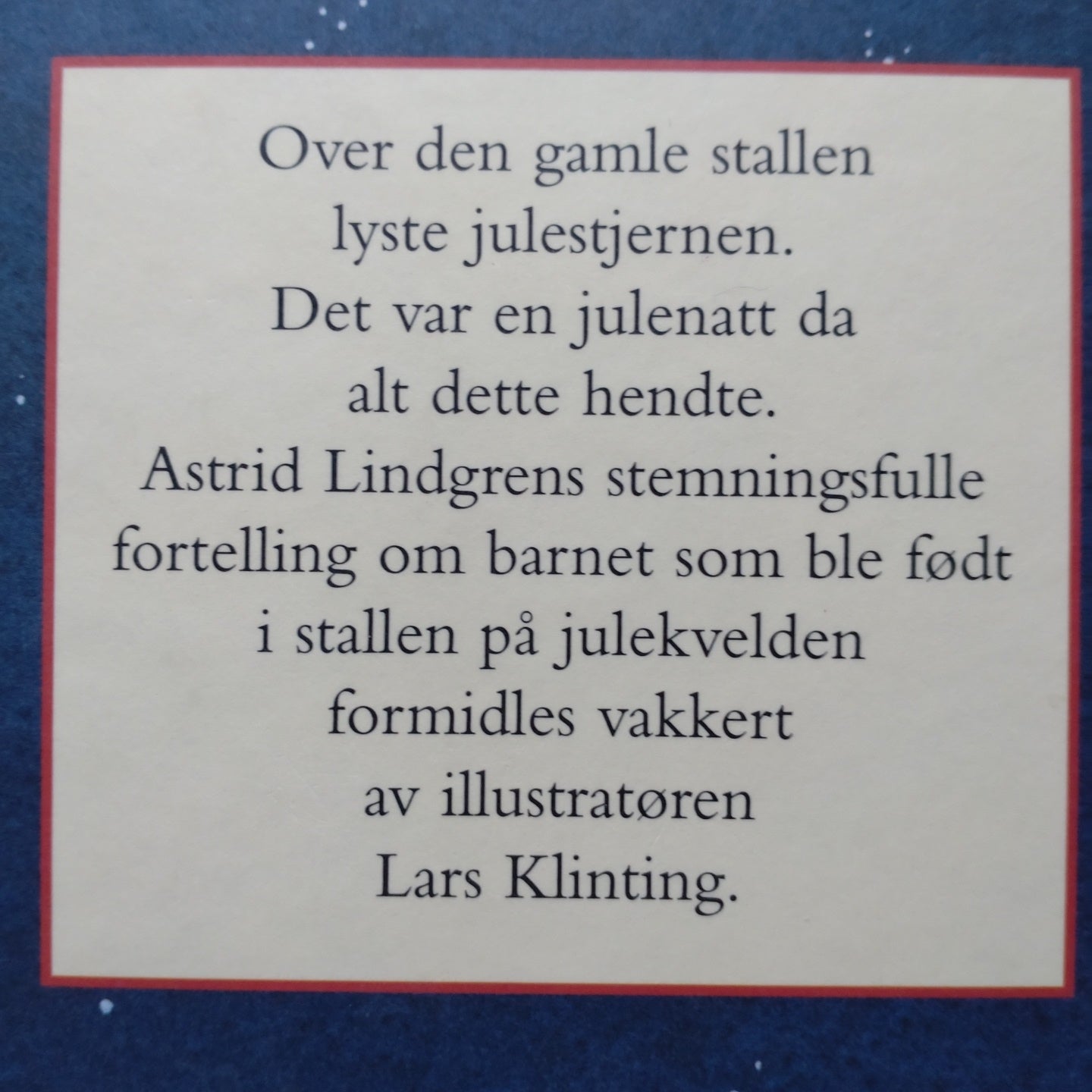 Lindgren, Astrid: Jul i stallen