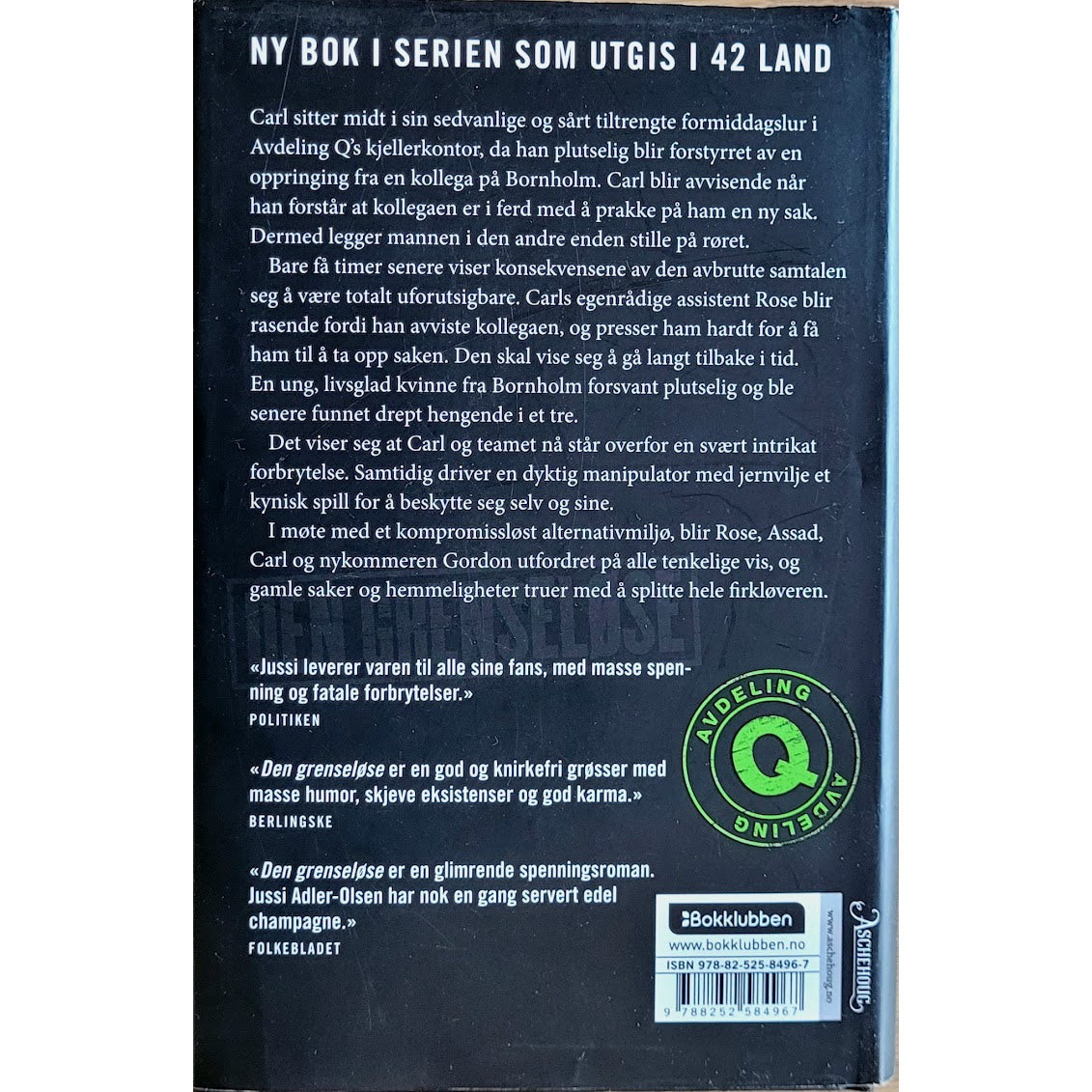 Den grenseløse, brukte bøker av Jussi Adler-Olsen om Carl Mørck