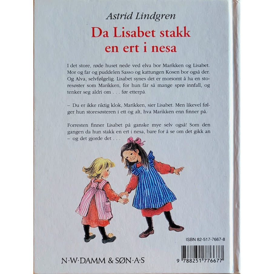Lindgren, Astrid: Da Lisabet stakk en ert i nesa