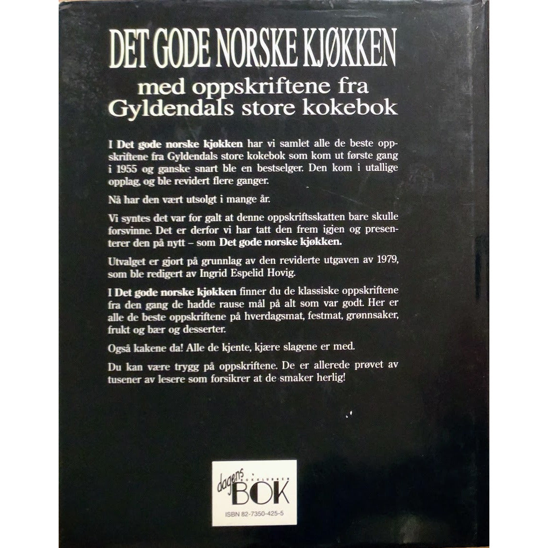 Det gode norske kjøkken. Ingrid Espelid Hovig(red). Brukt bok