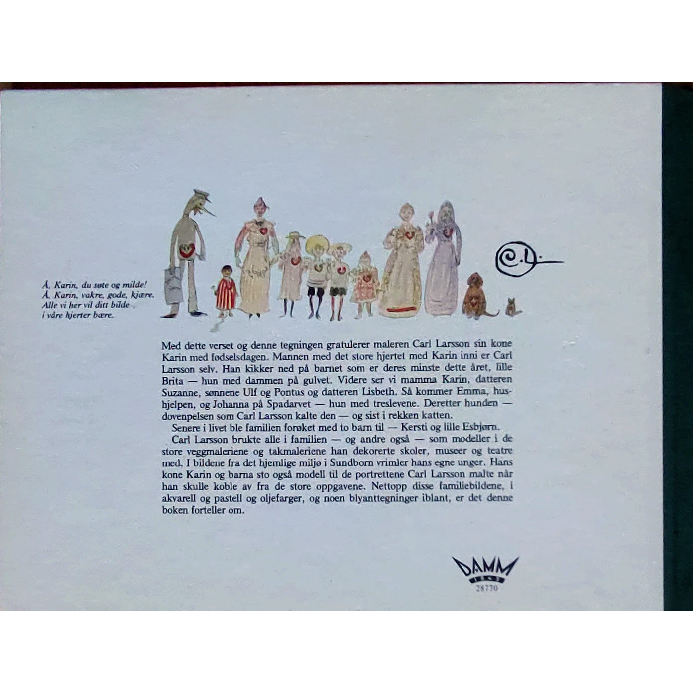 En maler og hans familie, brukte bøker av Carl Larsson