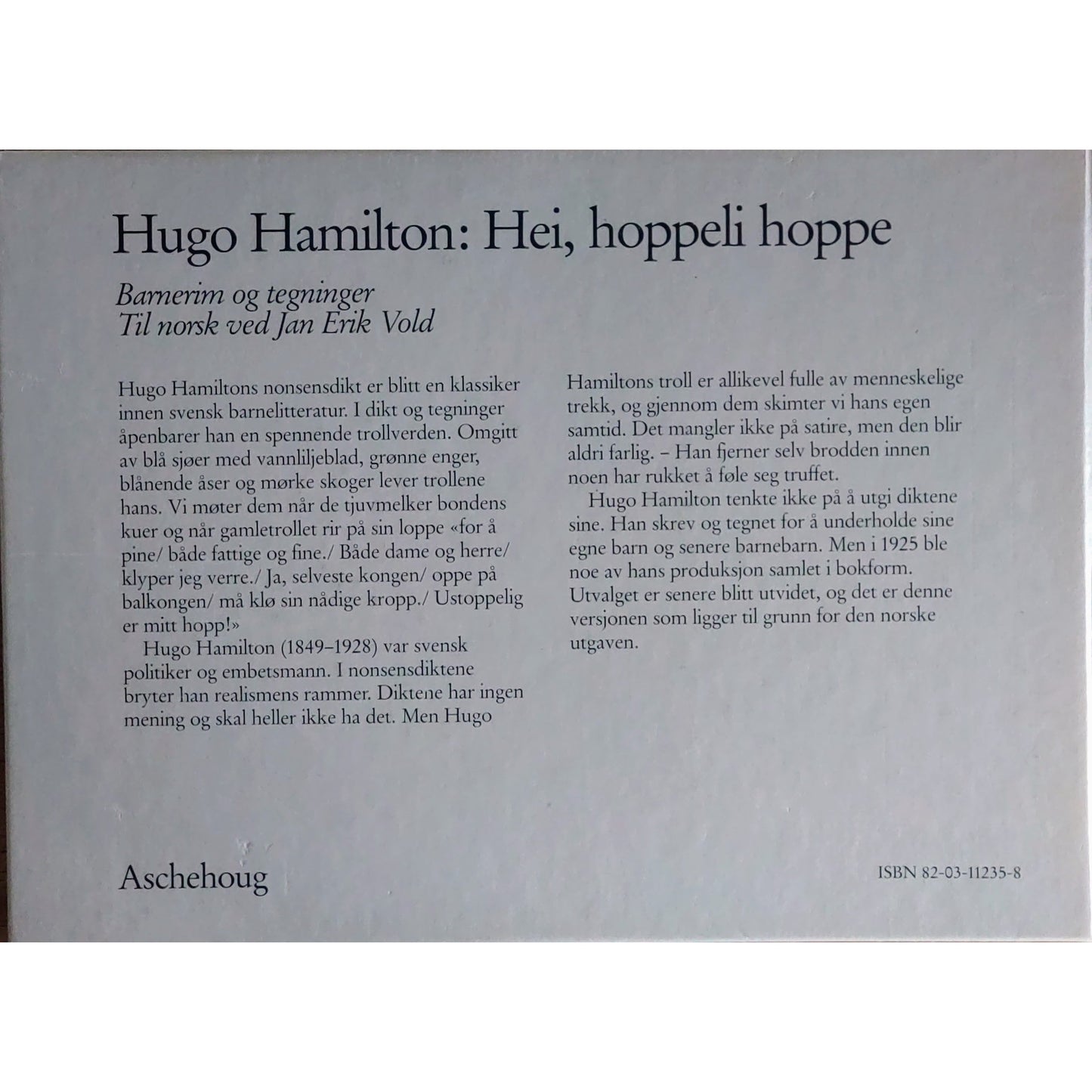 Hei, hoppeli hoppe - Brukte barnebøker av Hugo Hamilton