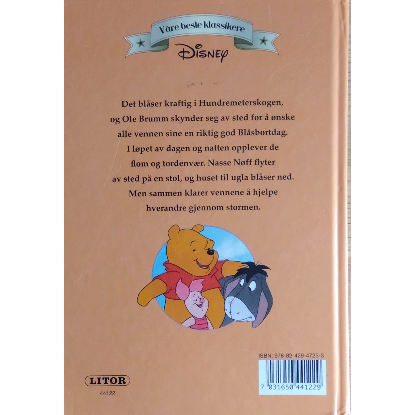 Ole Brumm og blåsbortdagen. Brukte bøker fra Disney