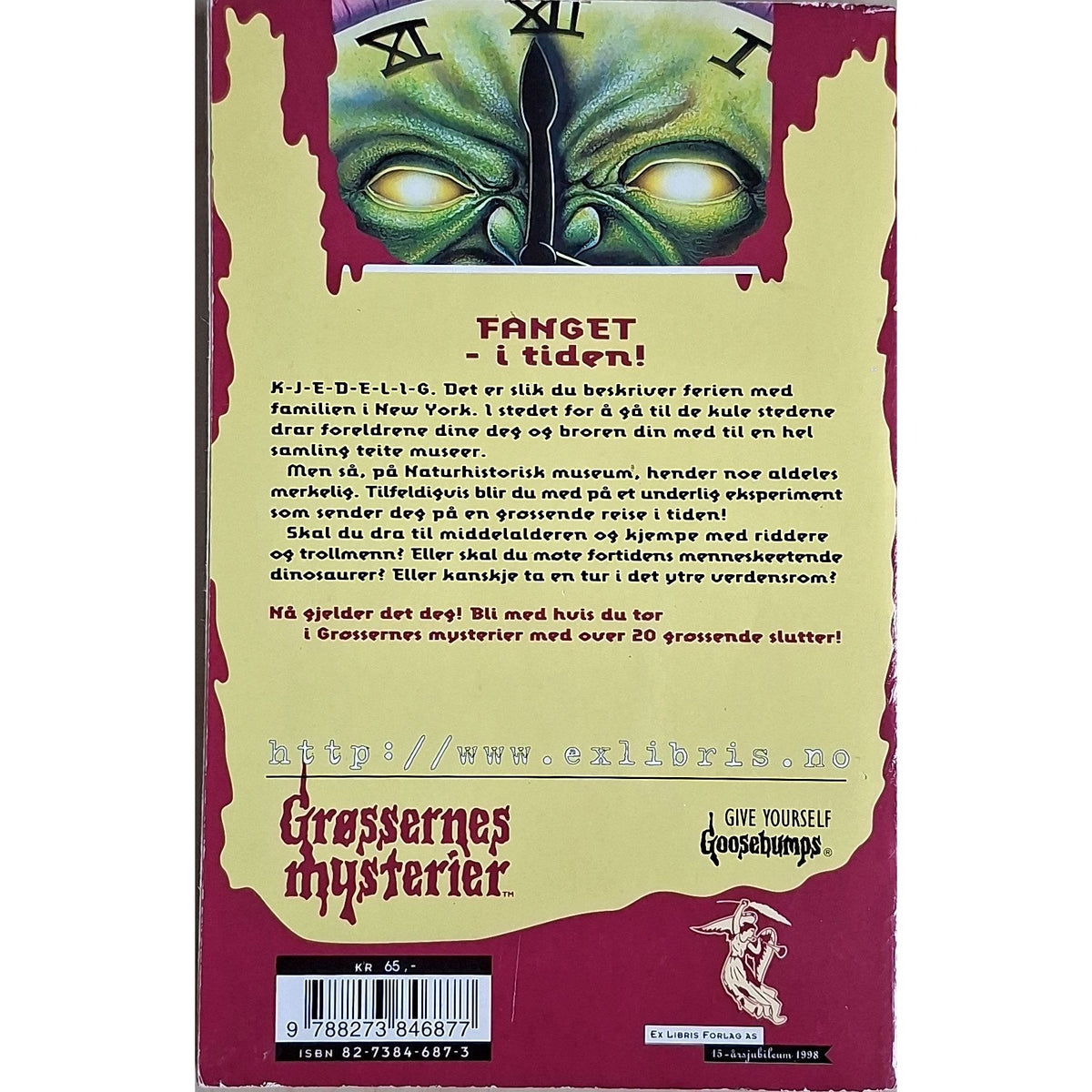 Grøssernes mysterier 2 - Tikk-takk, du er død!, bakside