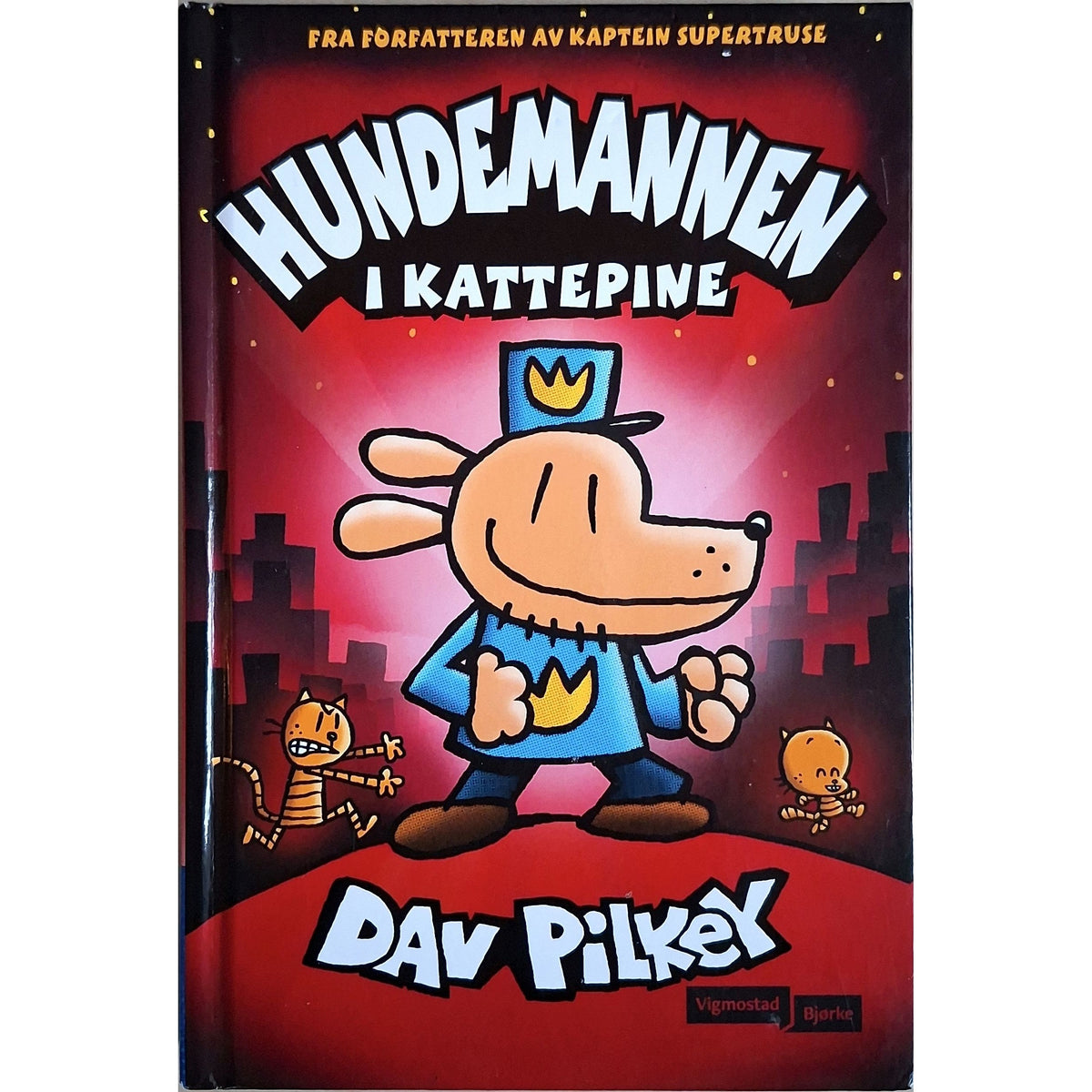 Hundemannen (3) i kattepine, brukte bøker av Dav Pilkey