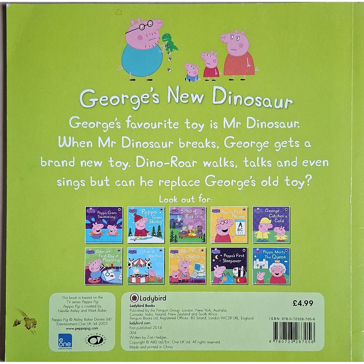 Peppa Pig - George's New Dinosaur, bakside