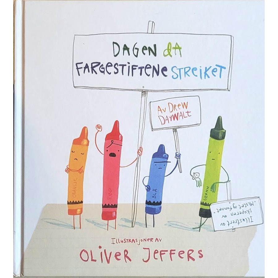 Den dagen da fargestiftene streiket, brukte bøker av Oliver Jeffers