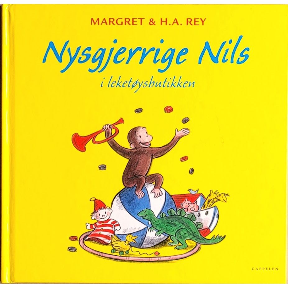 Nysgjerrige Nils i leketøysbutikken, brukte bøker av Margret & H.A. Rey
