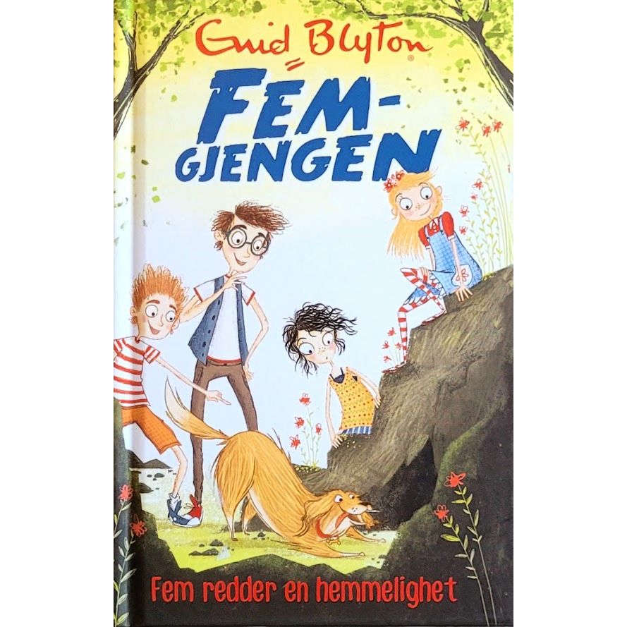 Fem-gjengen - Fem redder en hemmelighet, brukte bøker av Enid Blyton