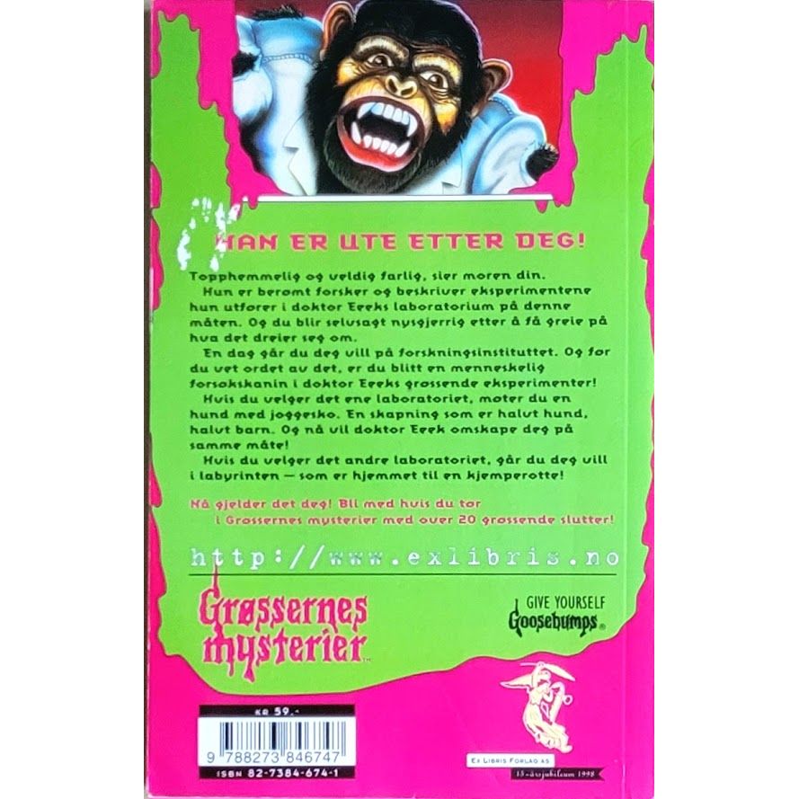 Stine, R.L.: Grøssernes mysterier 4 - Doktor Eeeks grøssende eksperimenter