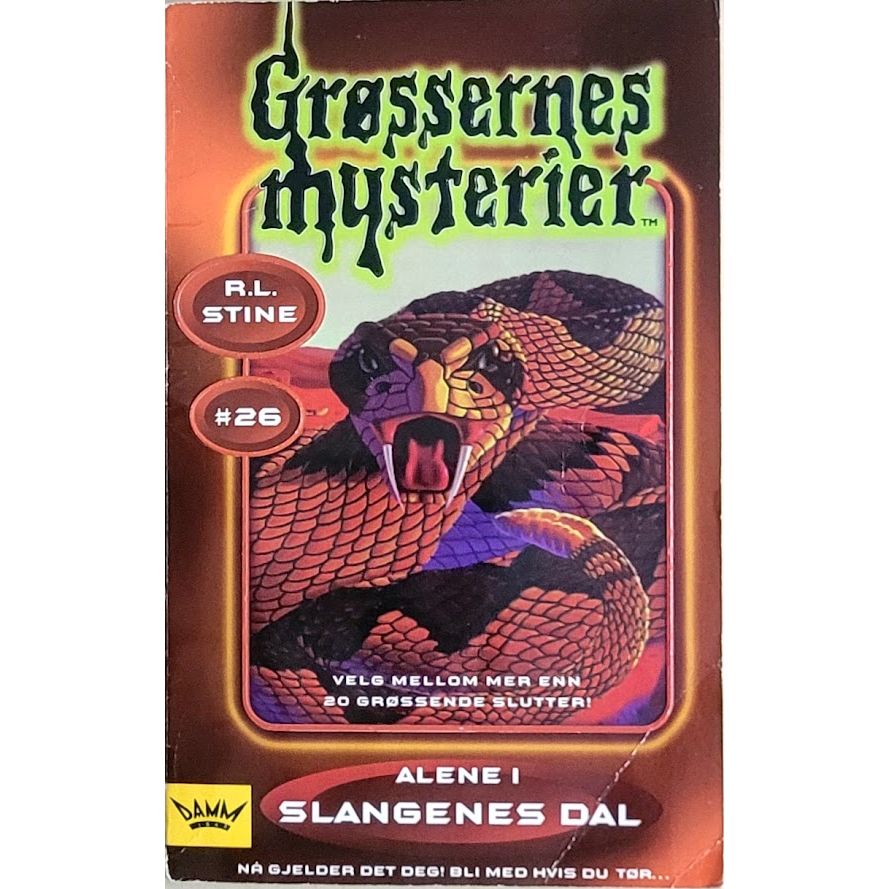 Grøssernes mysterier 26 - Alene i slangenes dal - Brukte bøker av R.L. Stine