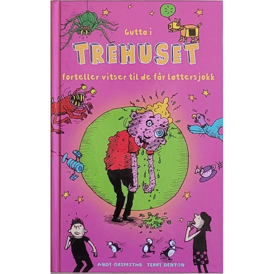 Gutta i trehuset forteller vitser til de får lattersjokk, brukte bøker av Andy Griffiths