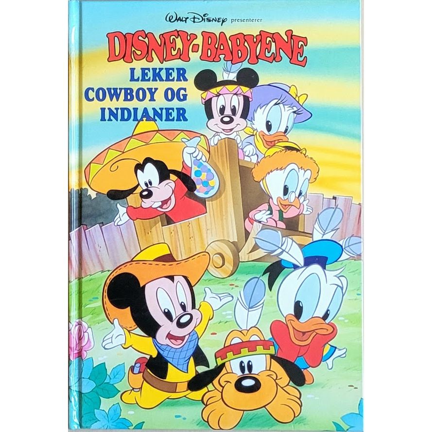Disney-babyene leker cowboy og indianer, brukte bøker Walt Disney