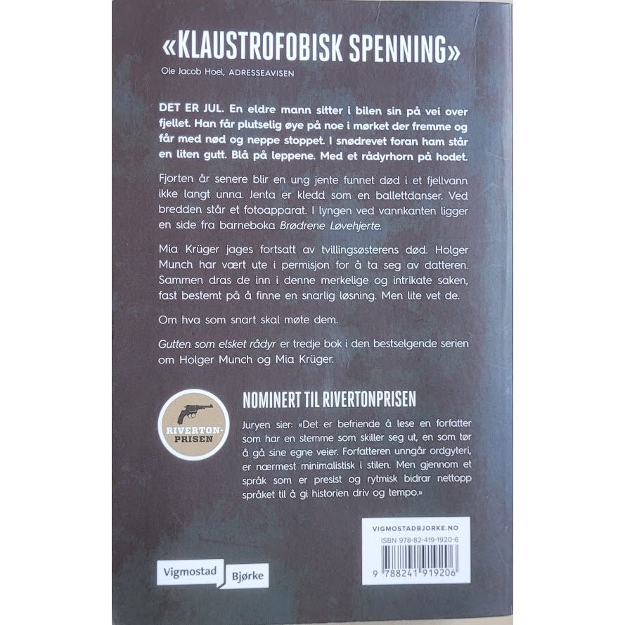 Bjørk, Samuel: Holger Munch og Mia Krüger 3 - Gutten som elsket rådyr