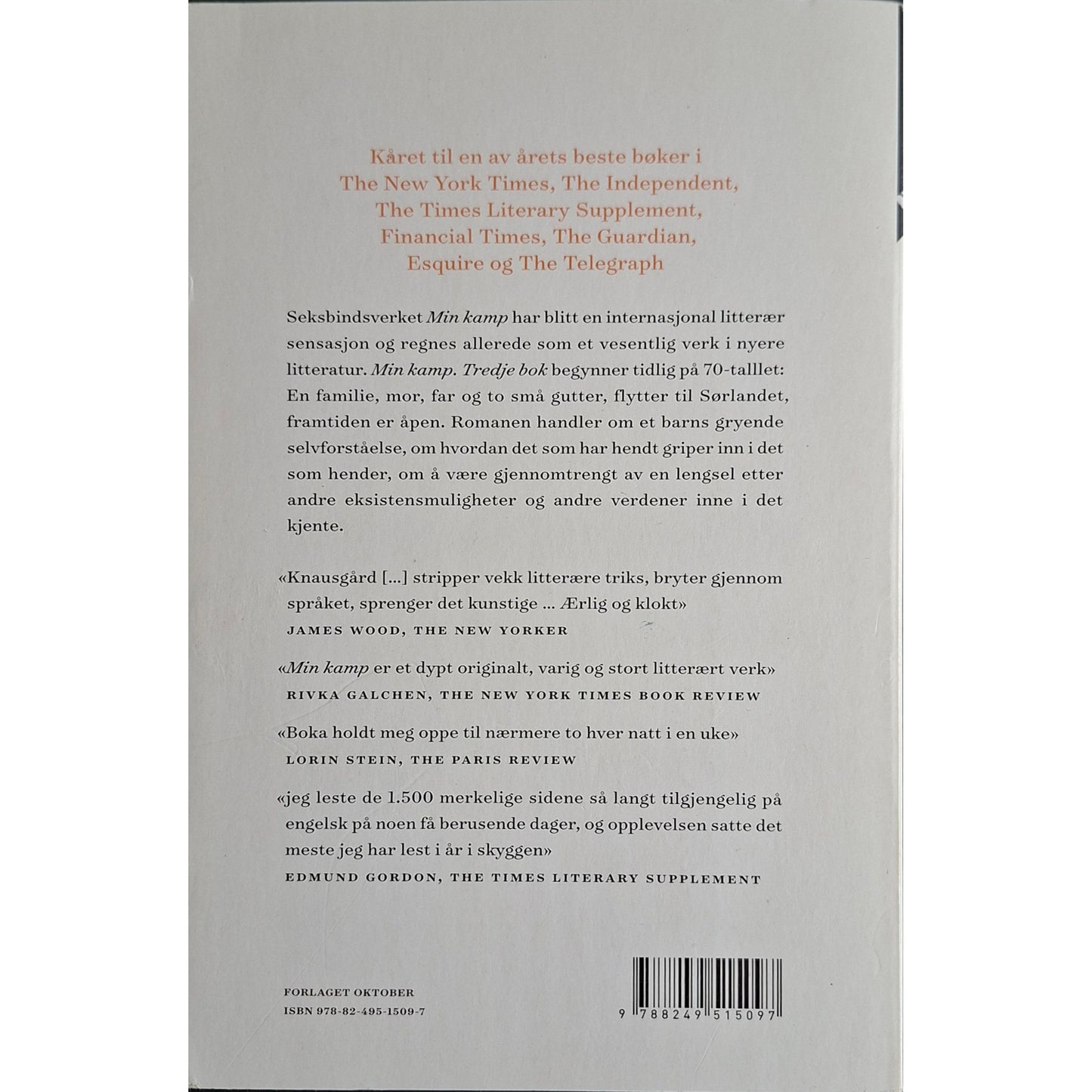 Knausgård, Karl Ove: Min kamp 3