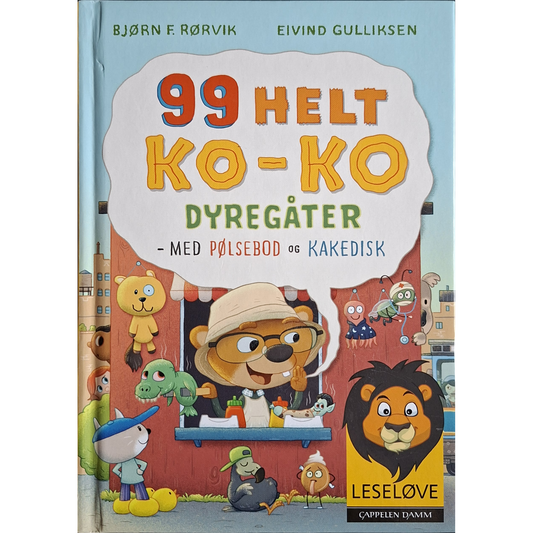 99 helt ko-ko dyregåter - med pølsebod og kakedisk. Brukte bøker av Bjørn F. Rørvik i Leseløve-serien.