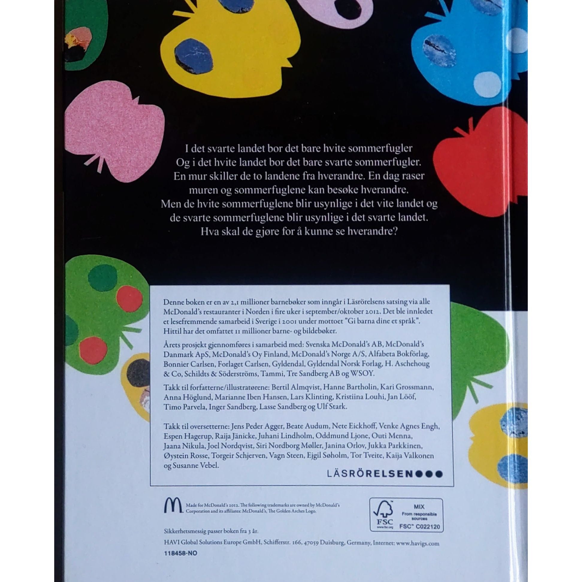 Hvit og svart og alle de andre, brukte bøker av Inger og Lasse Sandberg