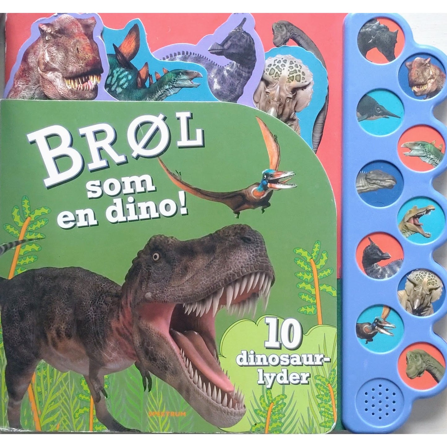 Brøl som en dino! 10 dinosaurlyder. Brukte bøker med lyd om dinosaurer