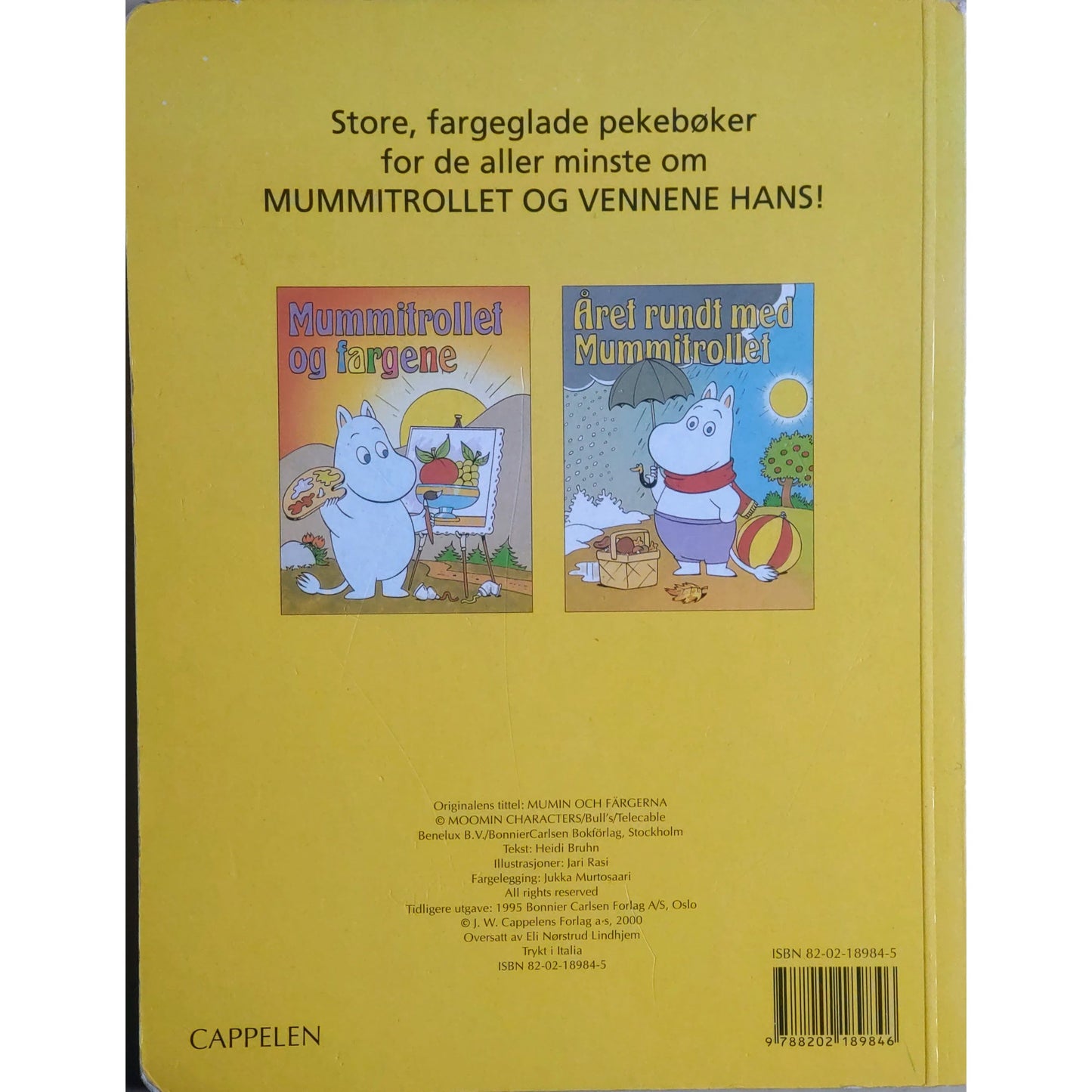 Mummitrollet og fargene, brukte bøker basert på Tove Jansson