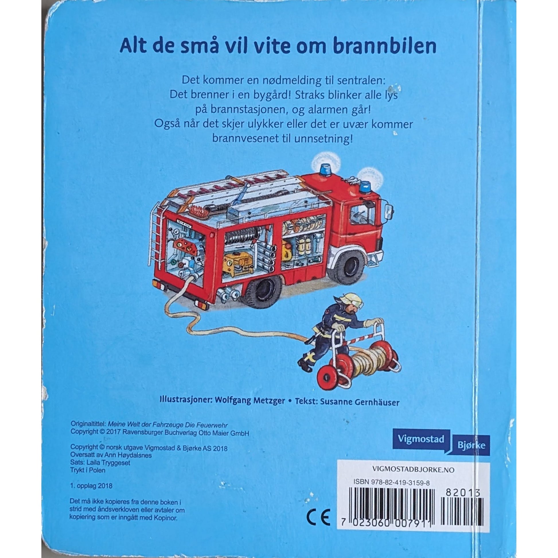 En dag på brannstasjonen - Brukte bøker om brannbiler og brannstasjoner