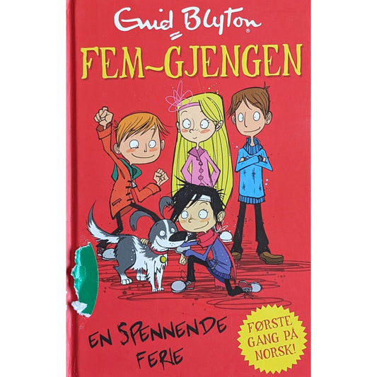 Fem-gjengen - En spennende ferie, brukte bøker av Enid Blyton