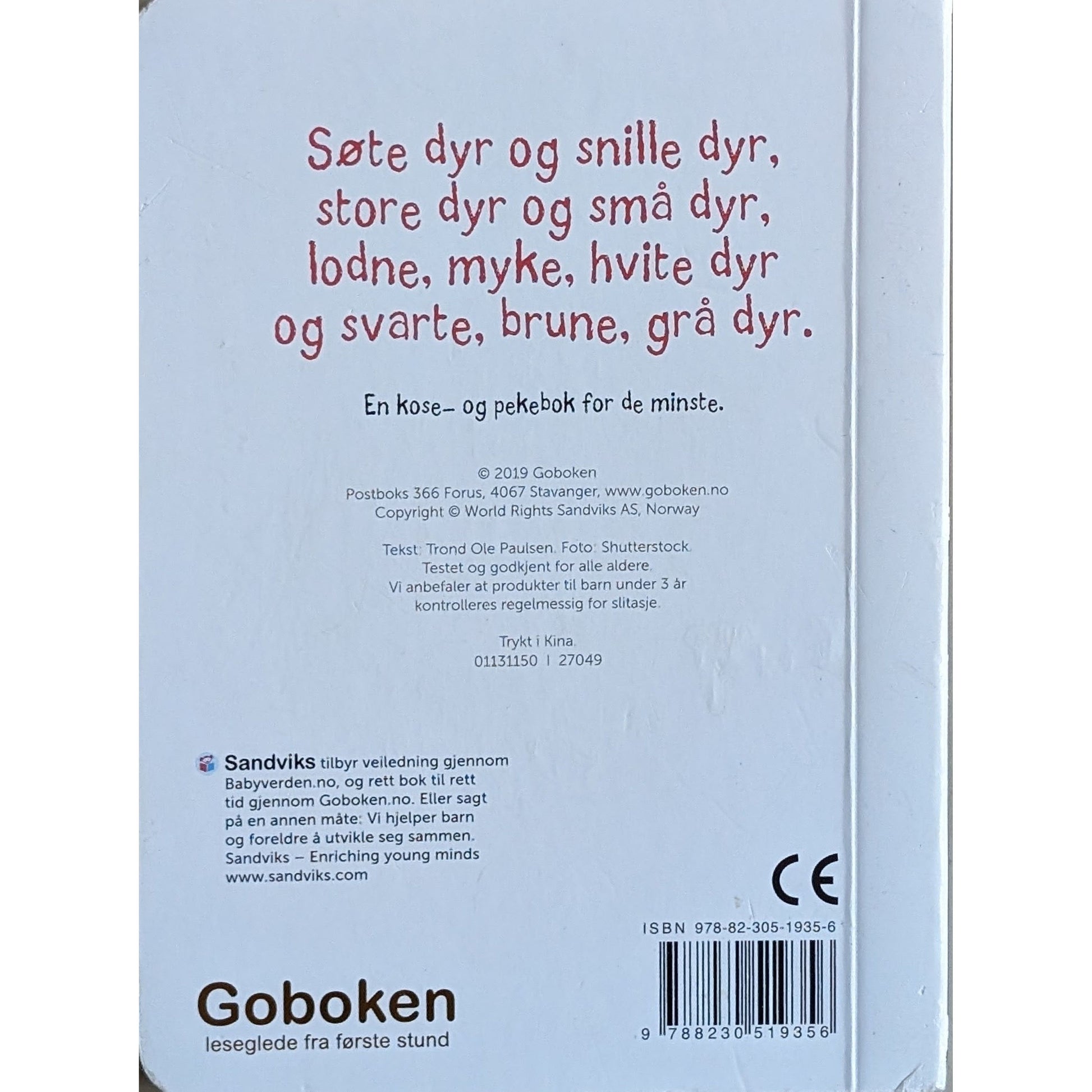 Den lille dyreboken. Brukte bøker utgitt av Go'boken