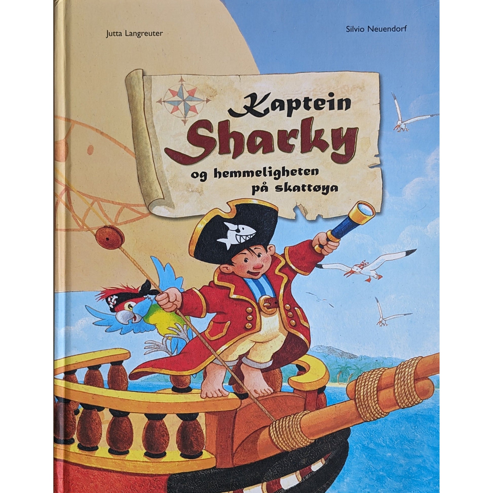 Kaptein Sharky og hemmeligheten på skattøya, brukte bøker av Jutta Langreuter
