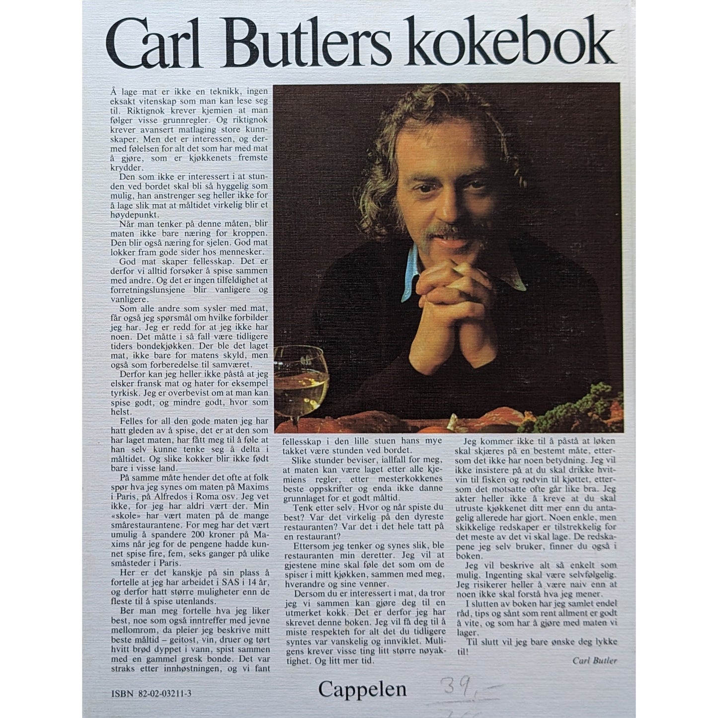 Carl Butlers kokebok. Brukt bok av Carl Butler