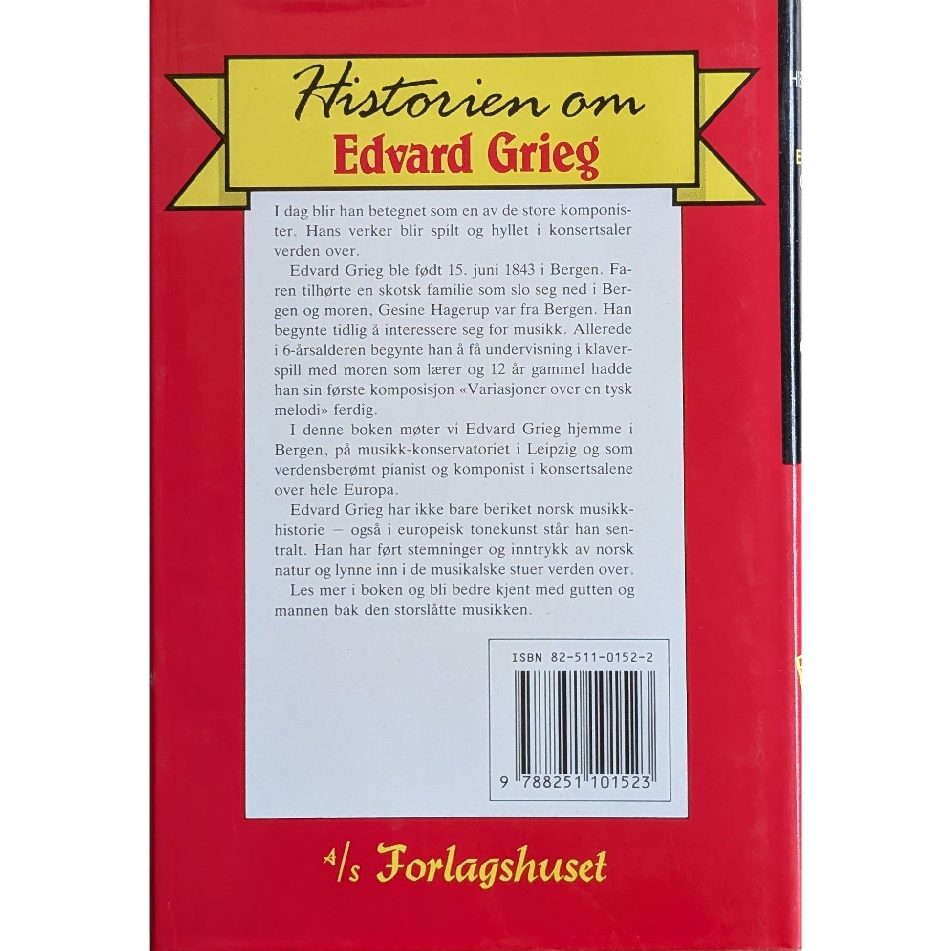 Historien om Edvard Grieg - Eliteserien nr. 29, brukte bøker av Claire Lee Purdy