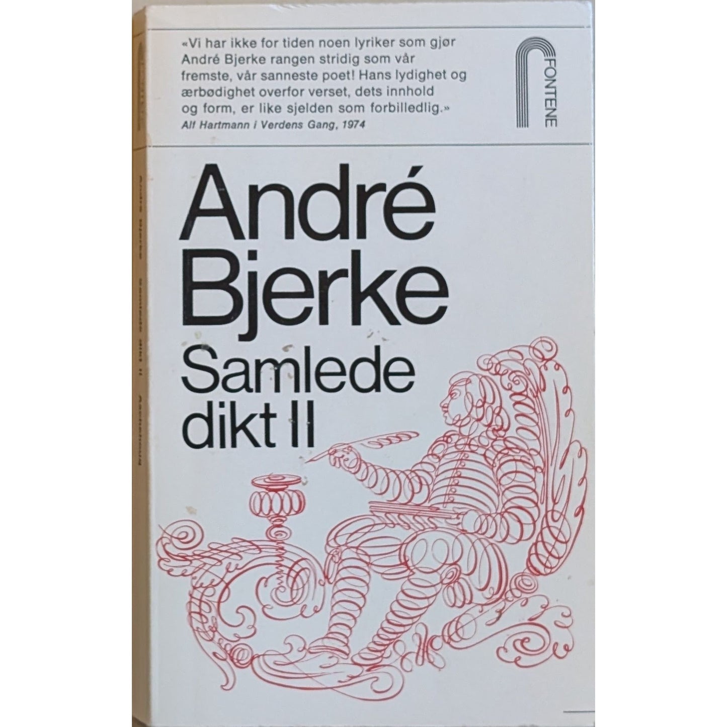 Samlede dikt II, brukte bøker av Andrë Bjerke. Poesi, dikt, lyrikk