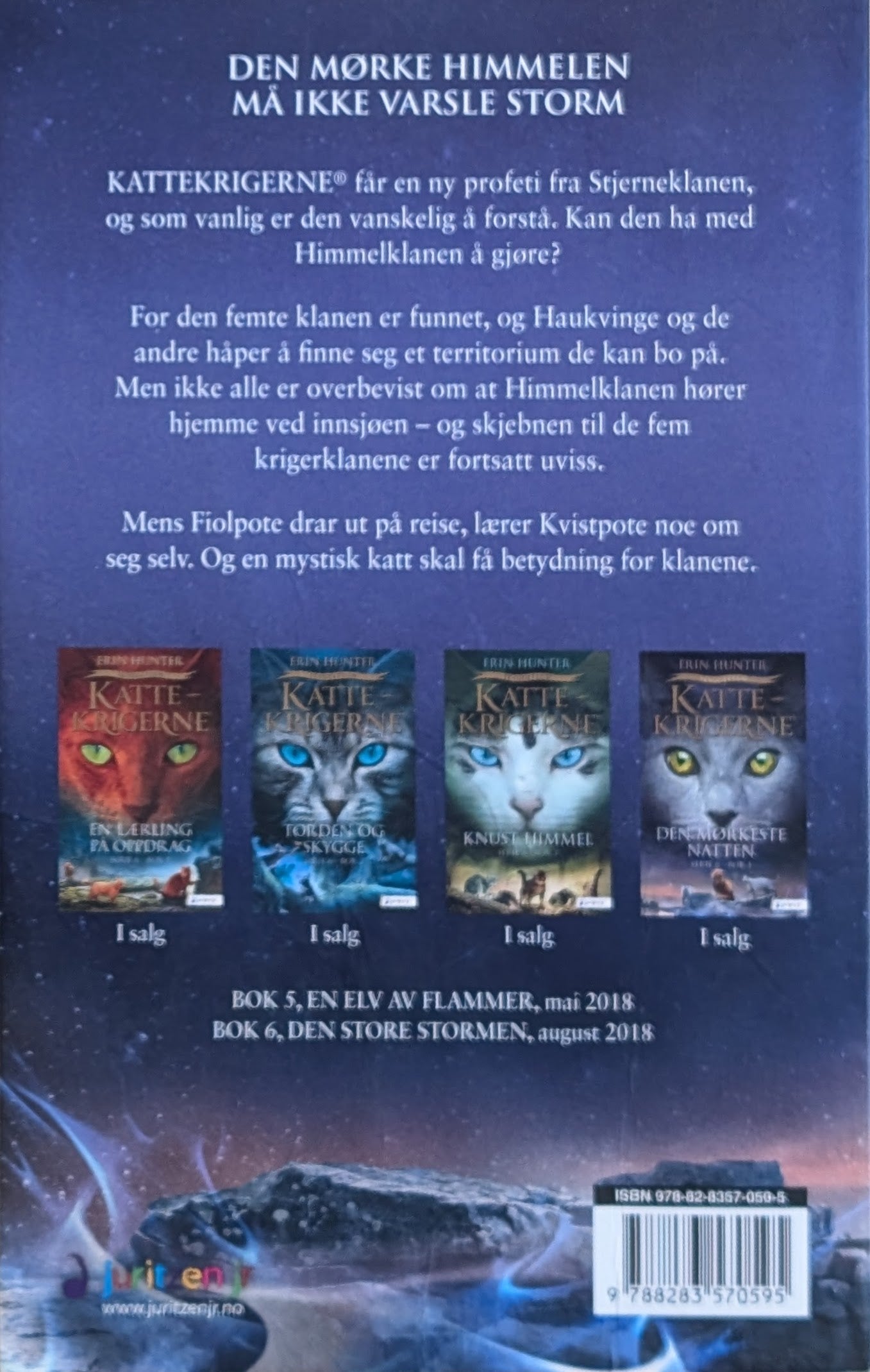 Brukte barnebøker av Erin Hunter: Den mørkeste natten - Kattekrigerne serie 6 - bok 4