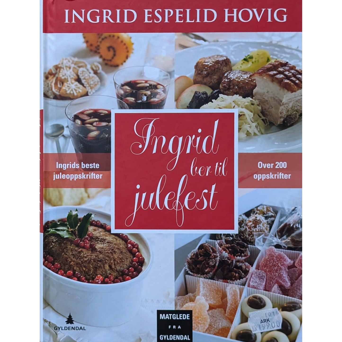 Ingrid ber til julefest. Brukt kokebok av Ingrid Espelid Hovig