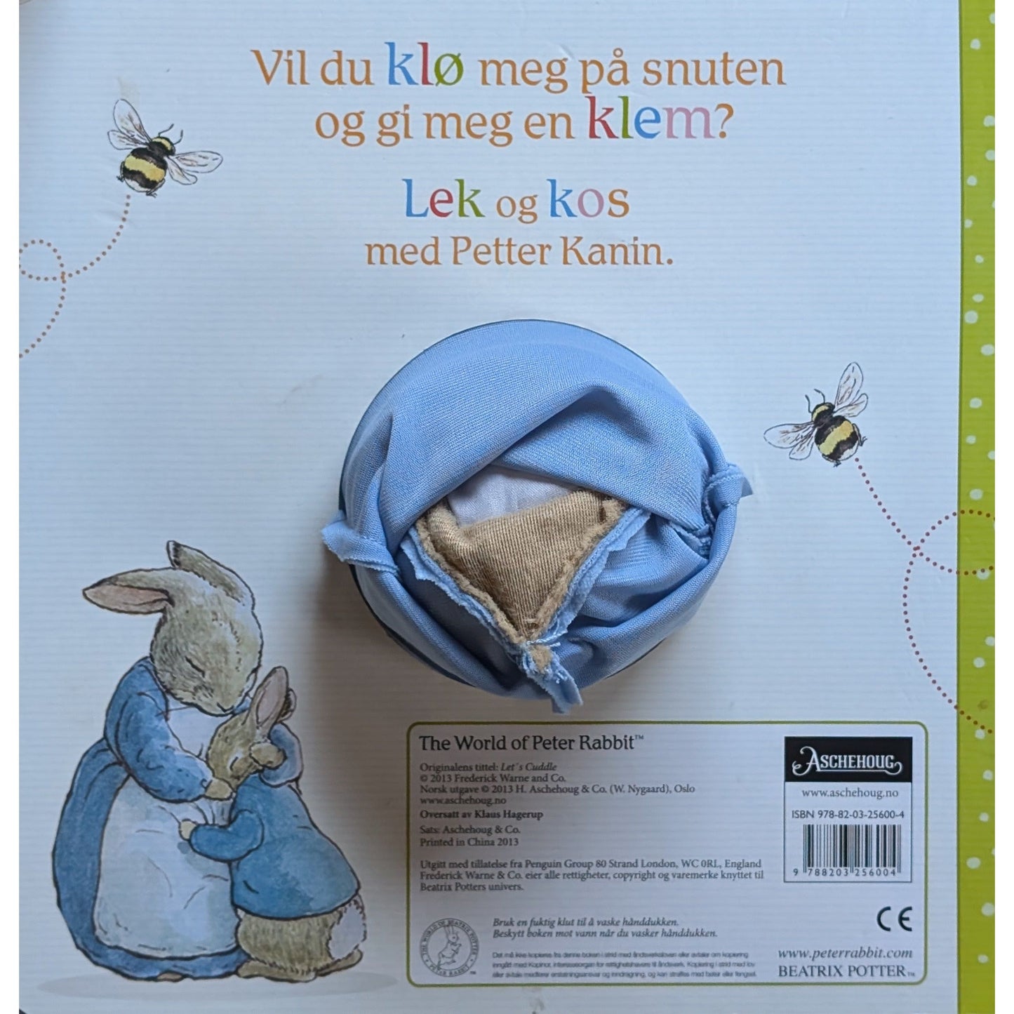 Petter Kanin - Kos med Petter Kanin. Fingerdukkebok. Beatrix Potter, brukte bøker