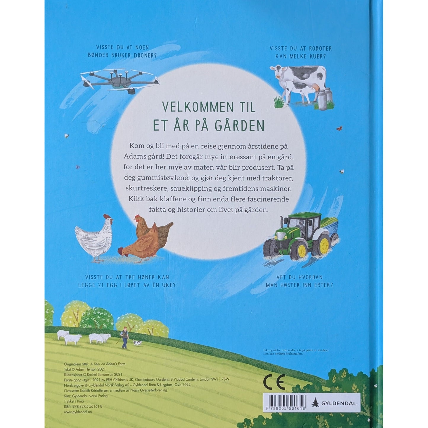 Et år på gården, brukte  bøker av Adam Henson. Faktabok med klaffer