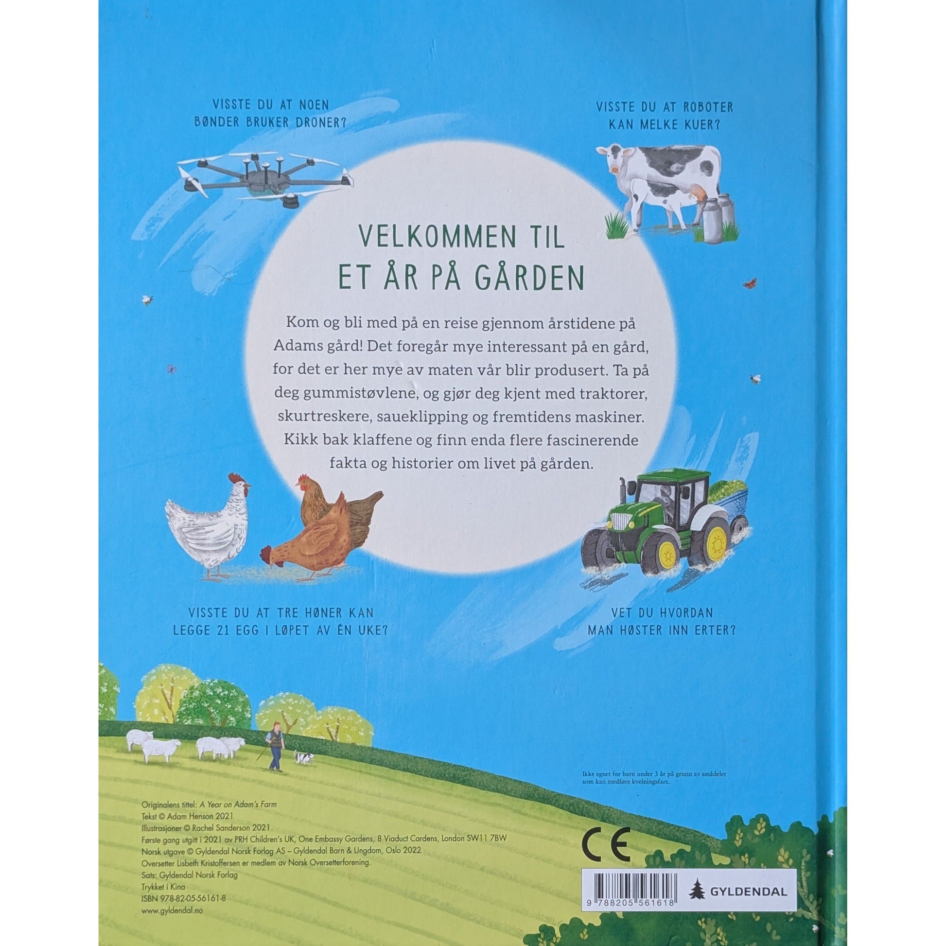 Et år på gården, brukte  bøker av Adam Henson. Faktabok med klaffer